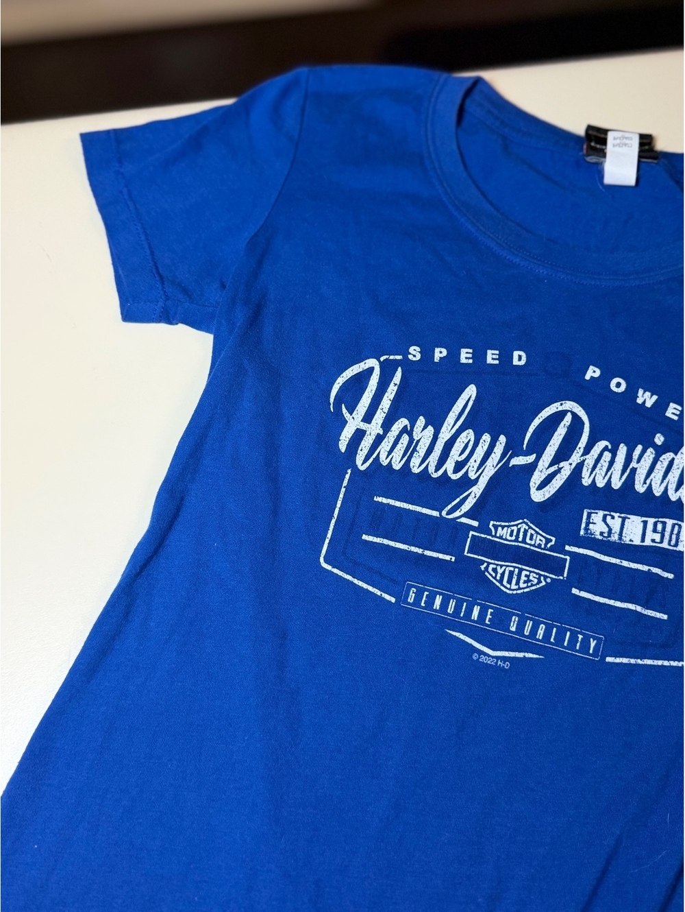 Harley-Davidson Women's Blue Graphic T-Shirt Size Small